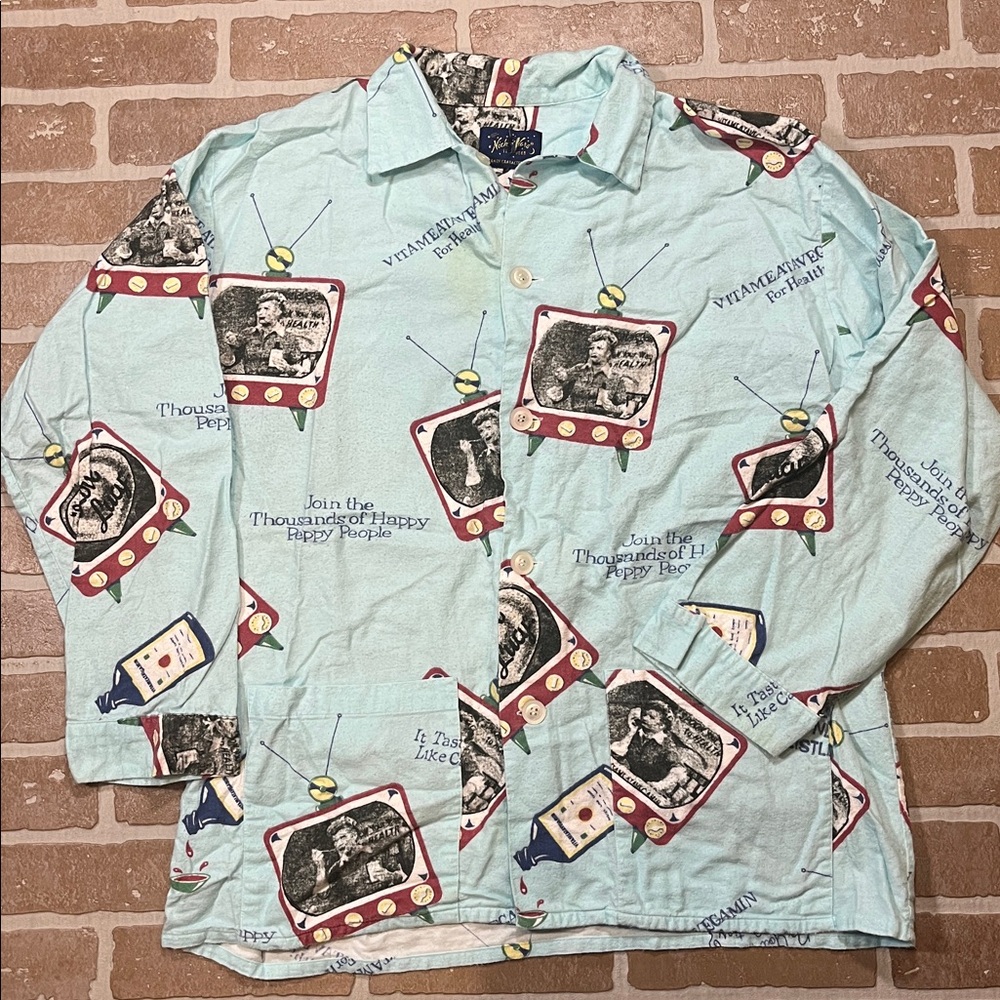 Nick & Nora Women’s XL Pajama Top I Love Lucy Vitameatavegamin Button Up